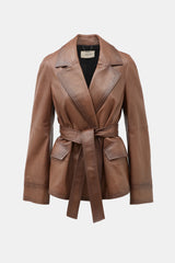 Dorothee Schumacher Leather Belted Jacket