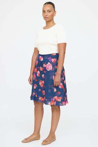 Dorothee Schumacher Silk Floral Skirt