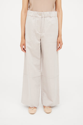 Dorothee Schumacher Grey Cotton Linen Pant