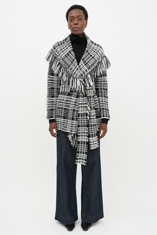 Dorothee Schumacher Wool Checked Comfort Cardigan
