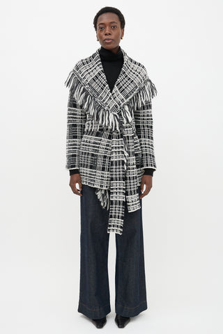 Dorothee Schumacher Wool Checked Comfort Cardigan