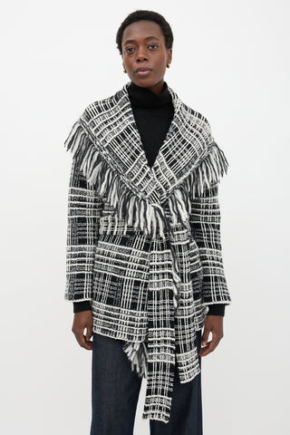 Dorothee Schumacher Wool Checked Comfort Cardigan