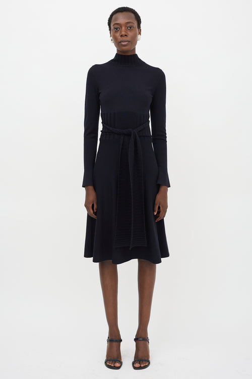 Dorothee Schumacher Wool Knit Tie Belt Dress