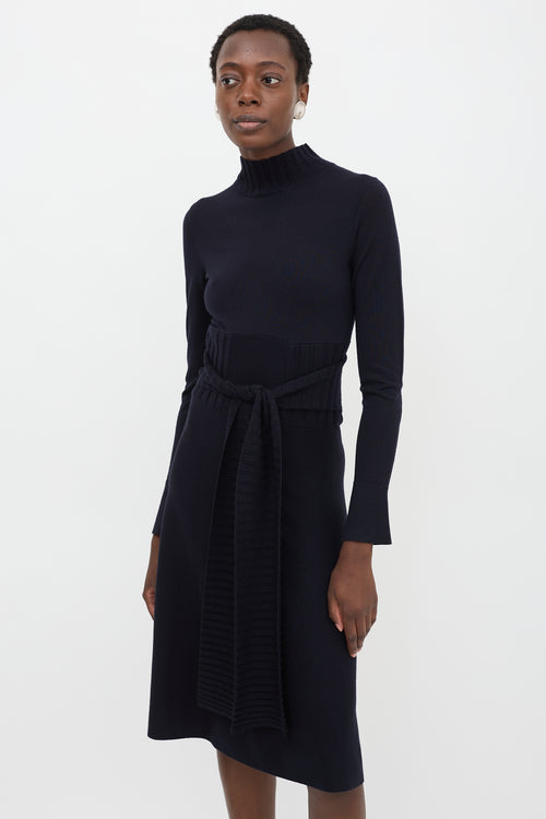 Dorothee Schumacher Wool Knit Tie Belt Dress
