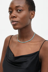 Dorsey Turquoise & Diamond Rivière Bennington Necklace