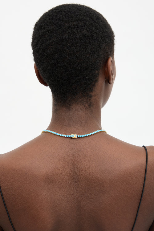 Dorsey Turquoise & Diamond Rivière Bennington Necklace