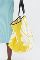 La DoubleJ Yellow & White Floral Tote