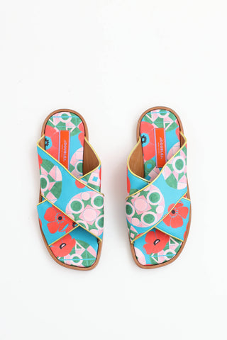 La DoubleJ Satin Crisscross Slide