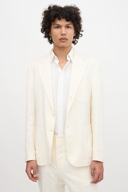 Double RL Ralph Lauren Linen & Silk Blazer