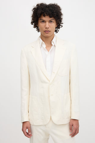 Double RL Ralph Lauren Linen & Silk Blazer