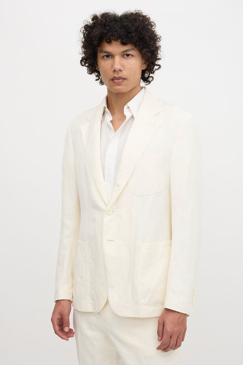 Double RL Ralph Lauren Linen & Silk Blazer