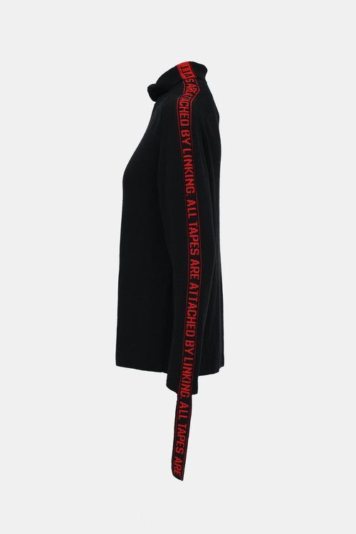 Doublet Wool Tape Knit Sweater