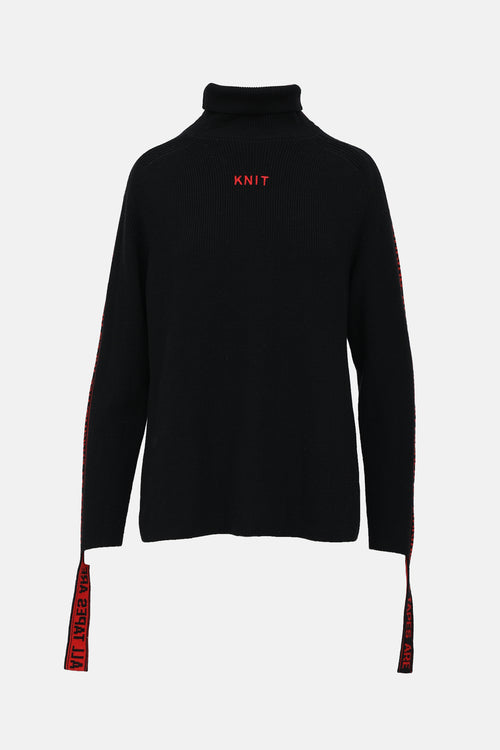 Doublet Wool Tape Knit Sweater