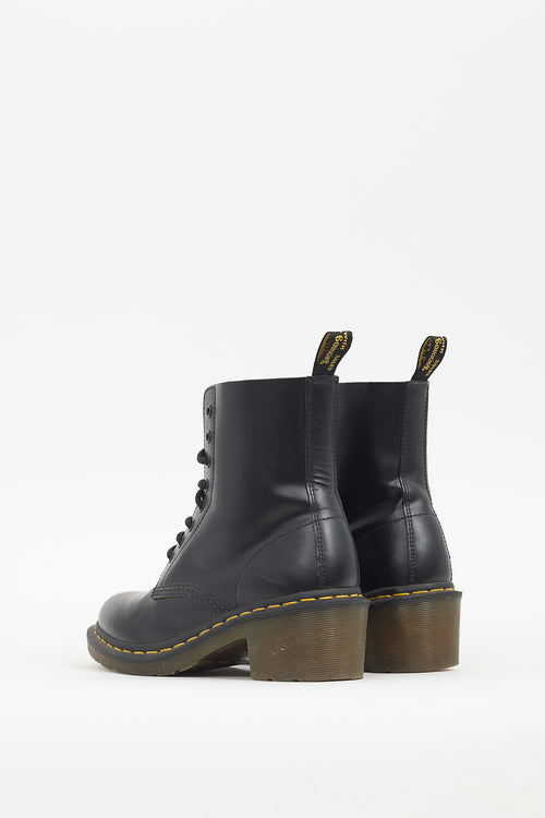 Dr. Martens Black Leather Clemency Heeled Boot