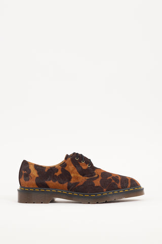 Dr. Martens Brown & Black Hair 1461 Printed Derby