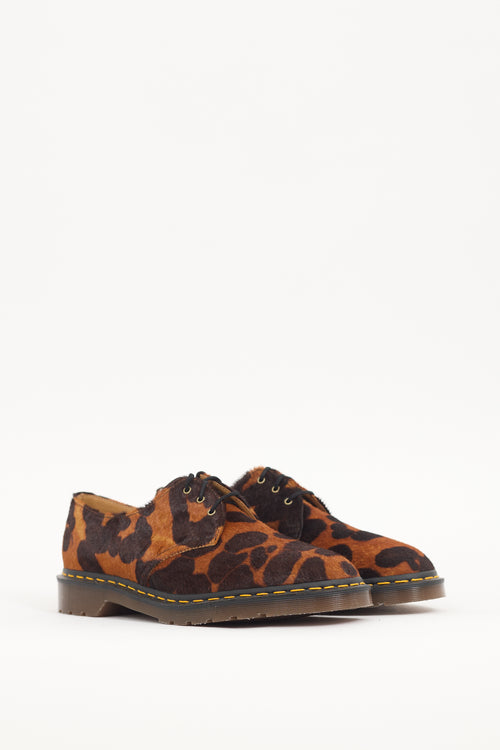 Dr. Martens Brown & Black Hair 1461 Printed Derby