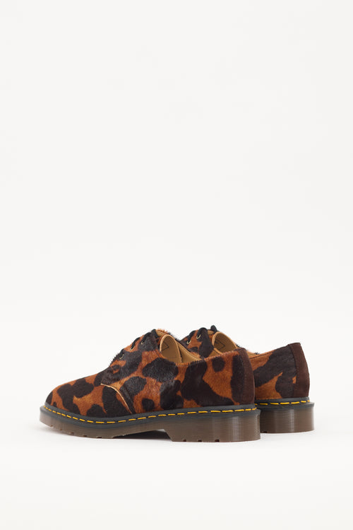 Dr. Martens Brown & Black Hair 1461 Printed Derby