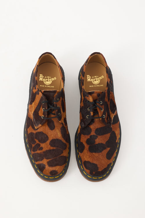 Dr. Martens Brown & Black Hair 1461 Printed Derby