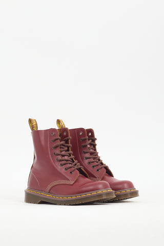 Dr. Martens Burgundy Leather 1460 Boot