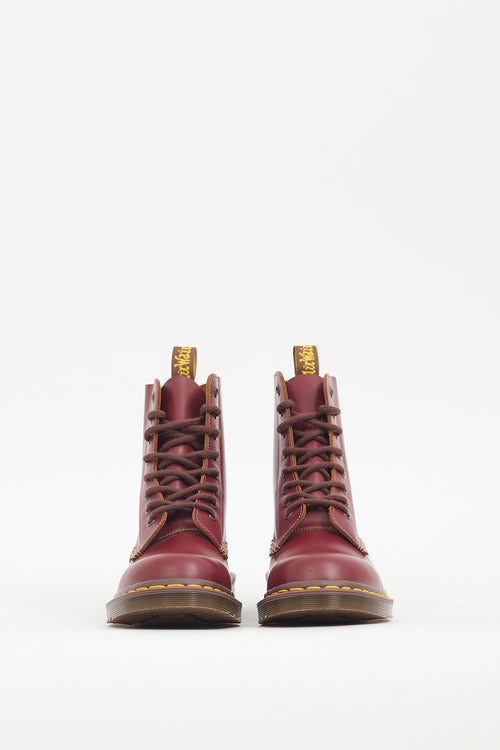 Dr. Martens Burgundy Leather 1460 Boot