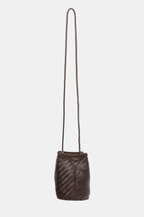 Dragon Diffusion Woven Leather PomPom Bucket Bag