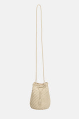 Dragon Diffusion Woven Leather PomPom Bucket Bag