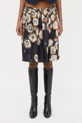 Dries Van Noten Floral Silk Skirt