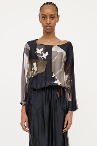 Dries Van Noten Floral Silk Dress