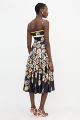 Dries Van Noten Silk Satin Twill Floral Dress