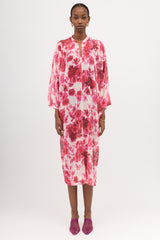 Dries Van Noten Crinkled Sheer Floral Dress