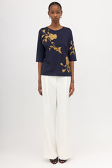 Dries Van Noten Floral Embroidered T-Shirt