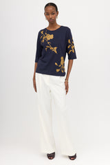 Dries Van Noten Floral Embroidered T-Shirt