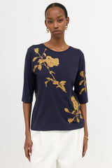 Dries Van Noten Floral Embroidered T-Shirt