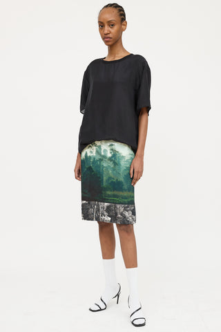 Dries Van Noten Forest Print Skirt