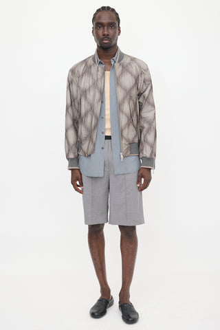 Dries Van Noten Quilted Zip Bomber Jacket