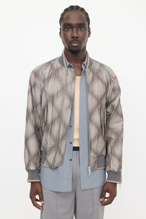 Dries Van Noten Quilted Zip Bomber Jacket