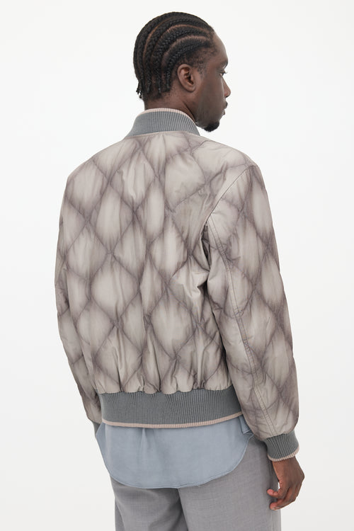 Dries Van Noten Quilted Zip Bomber Jacket