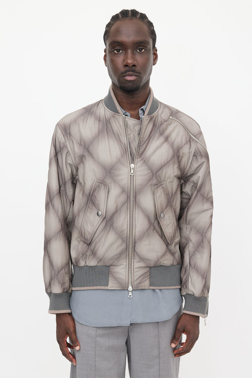 Dries Van Noten Quilted Zip Bomber Jacket