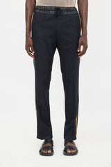 Dries Van Noten Wool Pinstripe Hybrid Pant