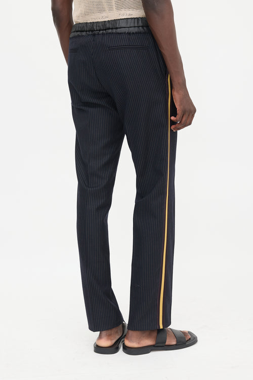 Dries Van Noten Wool Pinstripe Hybrid Pant