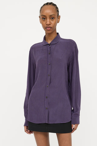 Dries Van Noten Silk Striped Blouse