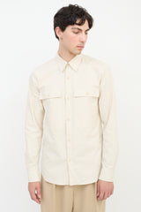 Dries Van Noten Beige Cotton Two Pocket Shirt