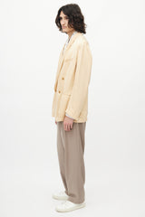 Dries Van Noten Beige Satin Blazer