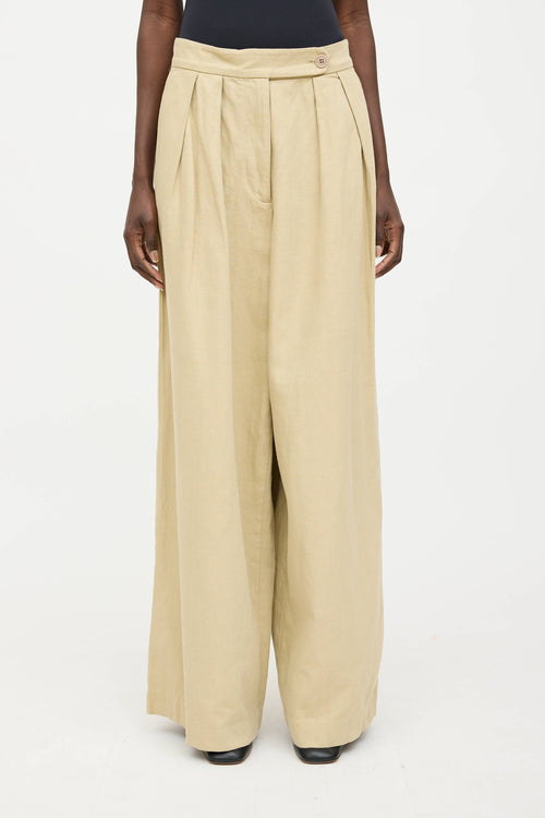 Dries Van Noten Pleated Wide Leg Trouser