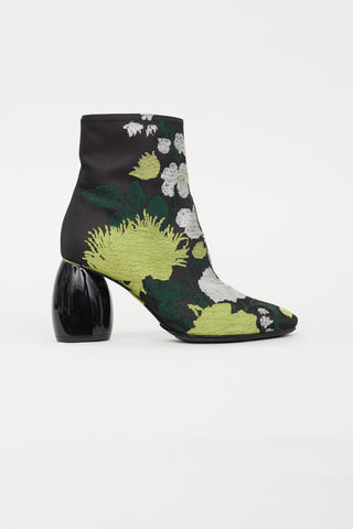 Dries Van Noten Black & Multicolour Floral Boot