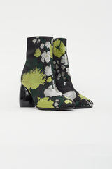 Dries Van Noten Black & Multicolour Floral Boot