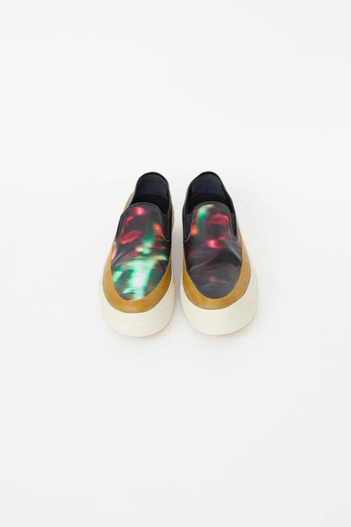 Dries Van Noten Black & Multicolour Leather Sneaker