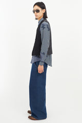 Dries Van Noten Black & Grey Wool Striped Vest