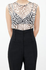 Dries Van Noten Black Wool High Waist Trouser