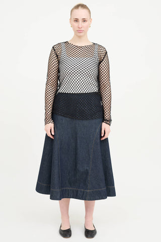 Dries Van Noten Mesh Long Sleeve Top